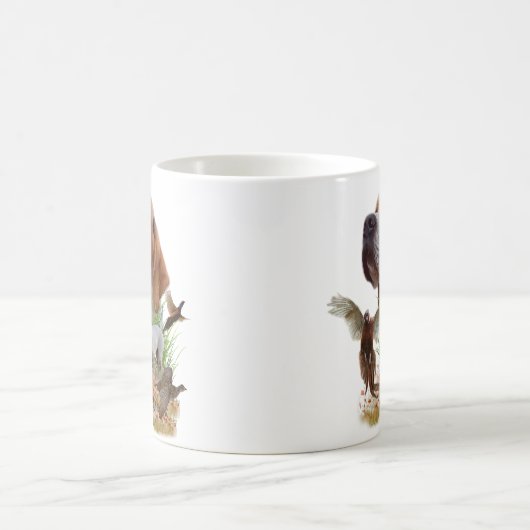 Fasanenjagd mit Zeigern, Kunst Kaffeetasse (Mittel)