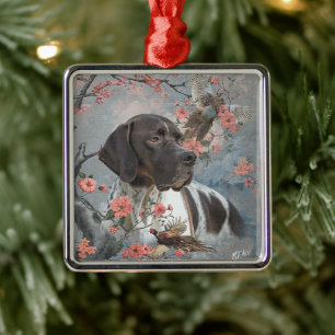 Fasanenjagd mit Zeigern, Kunst Ornament Aus Metall