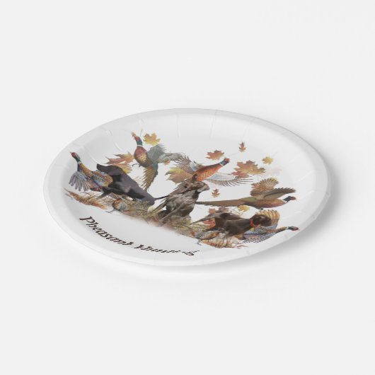 Fasanenjagd Pappteller (Schrägansicht)
