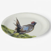 Fasanenjagd Pappteller (Schrägansicht)