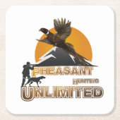 Fasanenjagd unbegrenzt rechteckiger pappuntersetzer (Vorderseite)