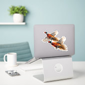 Fasanensaison Aufkleber (Laptop auf Schreibtisch)