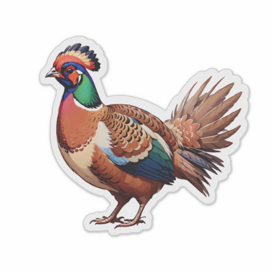 Fasant Aufkleber (Vorderseite)