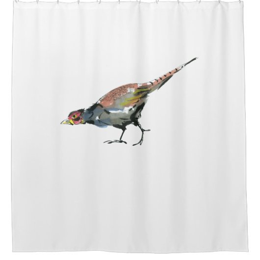 Fasant Duschvorhang (Vorderseite)