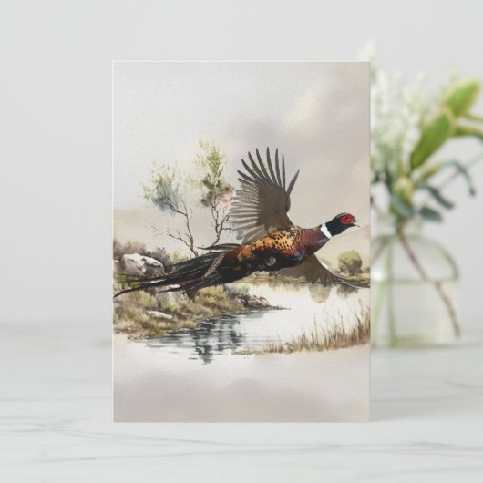 Fasant Einladung (Stehend Vorderseite)