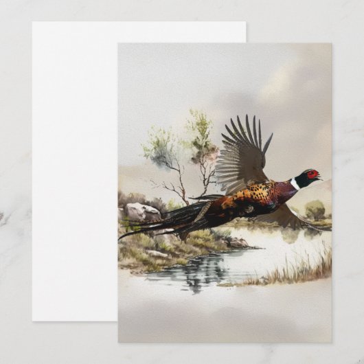 Fasant Einladung (Vorne/Hinten)