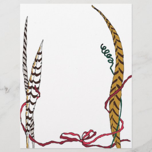 Fasant Feathers Nature Letterhead Stationery (Vorderseite)