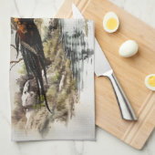 Fasant Geschirrtuch (Viertel Falte)