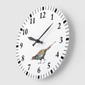 Fasant Große Wanduhr (Winkel)