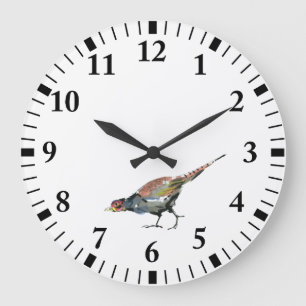 Fasant Große Wanduhr
