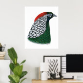 Fasant: Lady Amherst Head Poster (Heimbüro)