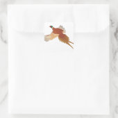 Fasant Quadratischer Aufkleber (Tasche)