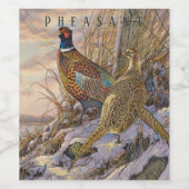 Fasant Weinetikett (Einzelnes Label)