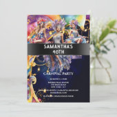 Faschingsfest Lgbtq Zirkusfeier Thema Einladung (Stehend Vorderseite)