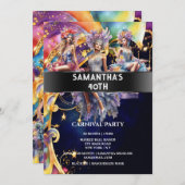 Faschingsfest Lgbtq Zirkusfeier Thema Einladung (Vorne/Hinten)