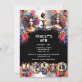 Faschingsfestival Ladys Zirkusspass Einladung (Vorderseite)