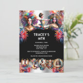 Faschingsfestival Ladys Zirkusspass Einladung (Stehend Vorderseite)