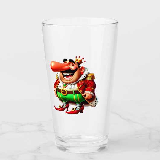 Faschingsprinz Graf Nase - Fasching Karneval Glas (Vorderseite)