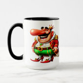 Faschingsprinz lange Nase - Fasching Karneval Tasse (Links)