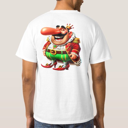 Faschingsprinz mit langer Nase - Fasching Karneval T-Shirt (Rückseite)