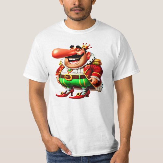 Faschingsprinz mit langer Nase - Fasching Karneval T-Shirt (Vorderseite)