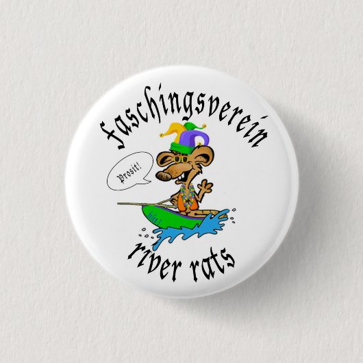 Faschingsverein Fluss-Ratte Button (Vorderseite)