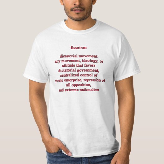 Faschismus Defination T-Shirt (Vorderseite)