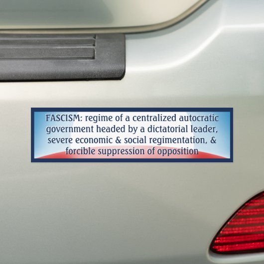 Faschismus-Definition Autoaufkleber (Auf Auto)