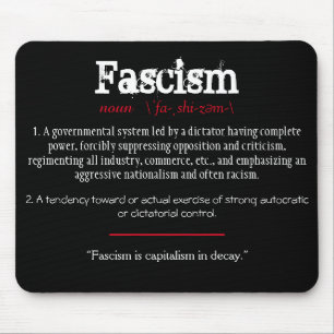 Faschismus-Definitions-politische Aussagen-Rot Mousepad