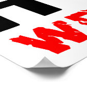 Faschismus in einer Flagge! Poster (Ecke)