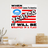 Faschismus in einer Flagge! Poster (Küche)