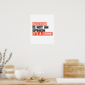 Faschismus ist keine Meinung Poster (Küche)
