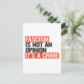 Faschismus ist keine Meinung Postkarte (Stehend Vorderseite)