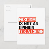 Faschismus ist keine Meinung Postkarte (Vorne/Hinten)