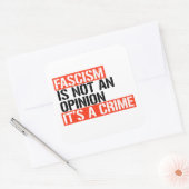 Faschismus ist keine Meinung Quadratischer Aufkleber (Umschlag)