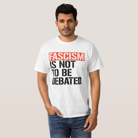 Faschismus ist nicht zu diskutieren T-Shirt (Vorne ganz)