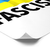 Faschismus - Zensiert mit ukrainischer Flagge  Poster (Ecke)