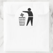 Faschisten ausschließen runder aufkleber (Tasche)