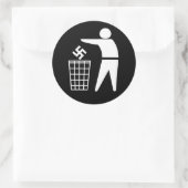 Faschisten ausschließen runder aufkleber (Tasche)