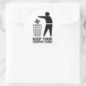 Faschisten auswerfen Behalt Ihr Land sauber Runder Aufkleber (Tasche)