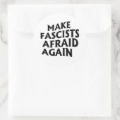 Faschisten wieder abschrecken runder aufkleber (Tasche)