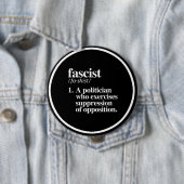 Faschistische Definition - ein Politiker, der SU Button (Beispiel)