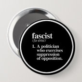 Faschistische Definition - ein Politiker, der SU Button (Vorne & Hinten)
