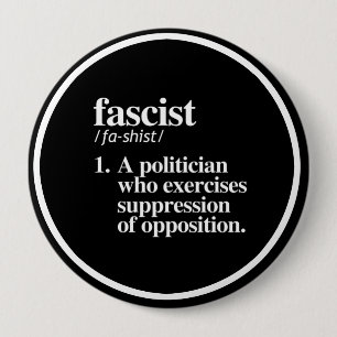 Faschistische Definition - ein Politiker, der SU Button