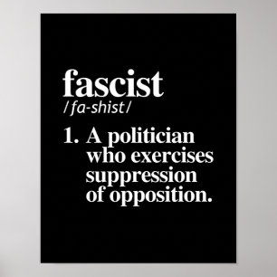 Faschistische Definition - ein Politiker, der SU Poster