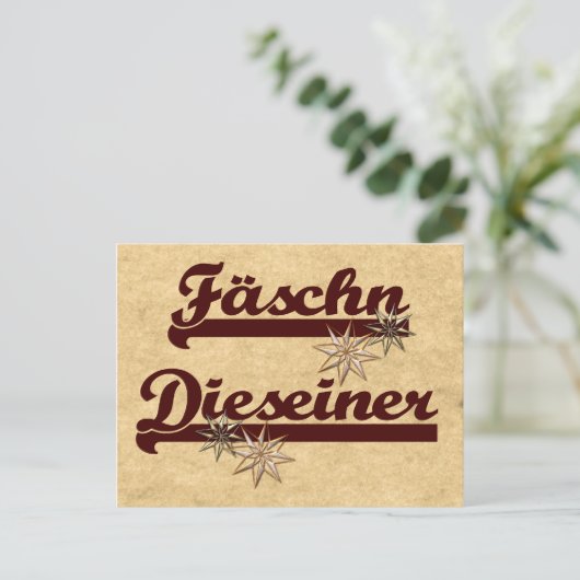 Fäschn Dieseiner Postkarte (Stehend Vorderseite)