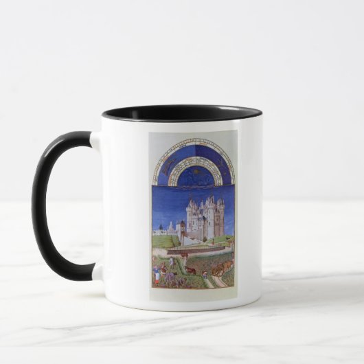 Fascimile von September: Ernten der Trauben Tasse (Links)