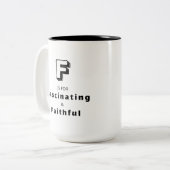 Fascinating F - Personalisierter Luxus-Lob Tasse (Vorderseite Links)