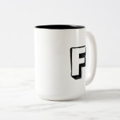 Fascinating F - Personalisierter Luxus-Lob Tasse (VorderseiteRechts)
