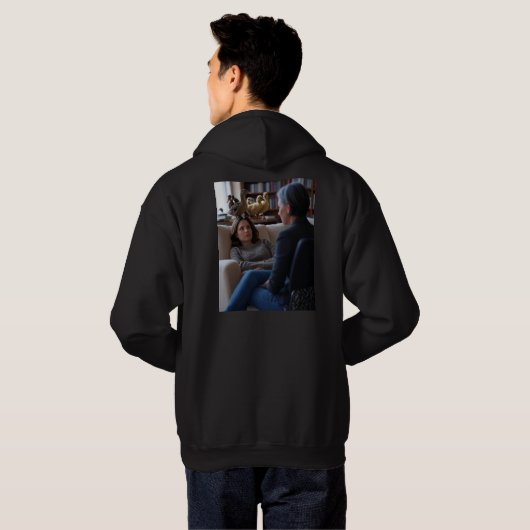 Fascination With Ducks men black hoodie back (Schwarz voll)
